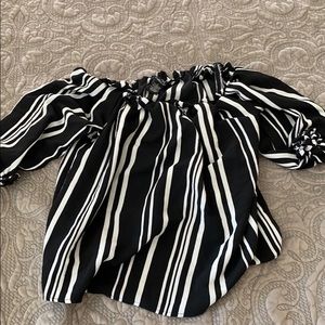 Stripped off the shoulder blouse